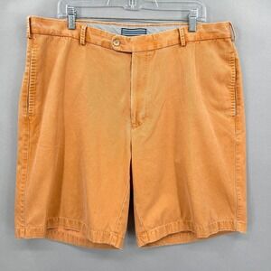 Peter Millar Shorts Mens 38 Chino Orange Pima Preppy Scotland UK Flags 9" Golf